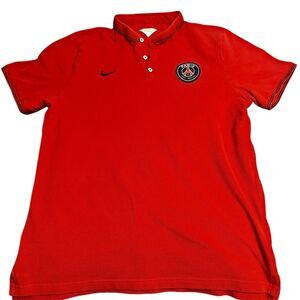 Nike Paris Saint-Germain Men's Soccer‎ Polo Shirt Red Size XL